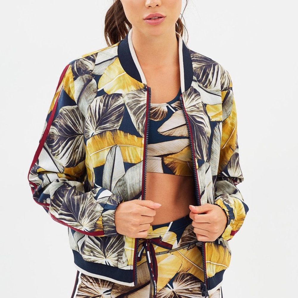 The Upside Linen Leaves Bomber